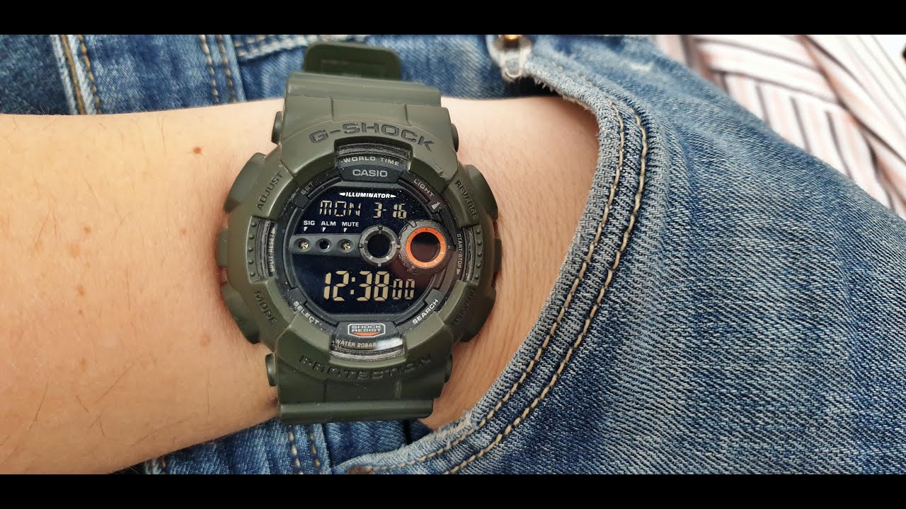 The Best Apocalypse Survival Watch: Casio G-Shock GD 100 Military Stlyle -  YouTube