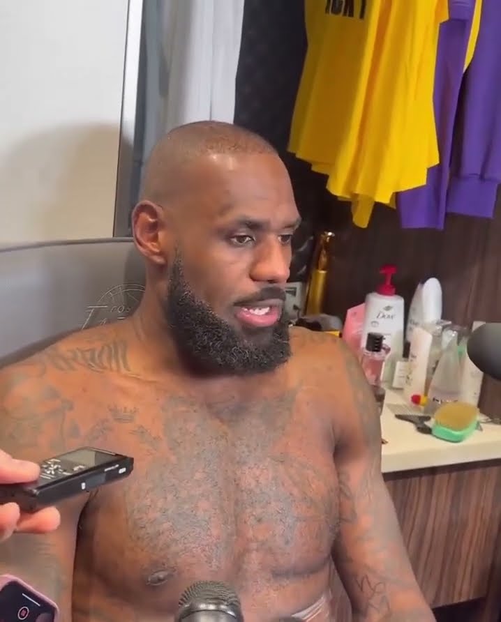 LeBron James on going for 40+ PTS over age 40: 'I'm old...I need wine \u0026 sleep' ? (via @davemcten/IG)