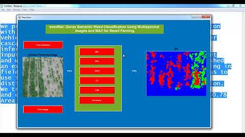 Dense Semantic Weed Classification Smart Farming matlab projects