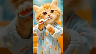 Brushing My Teeth So I Can Stay Pawsome