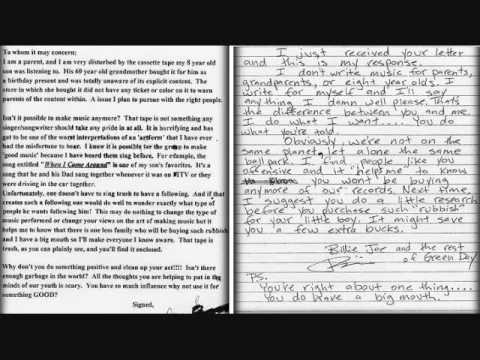 Green Day - Reject COMPLAINT LETTER!!