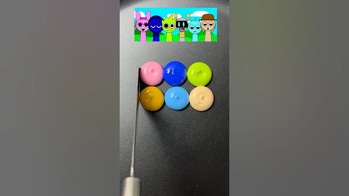 Guess the mixed color of my 6 favorite Sprunki #colormixing #satisfying #sharkzhan