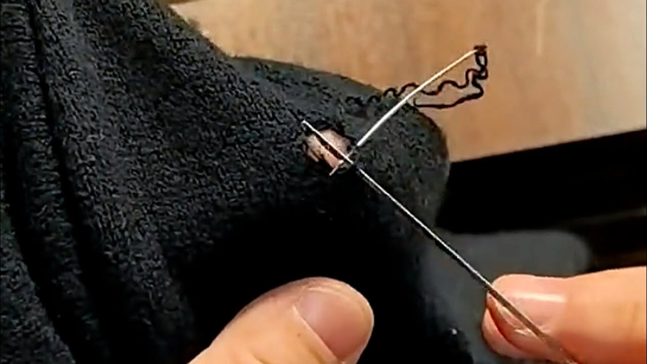 How to Invisibly Repair a Hole in a Knit Sweater