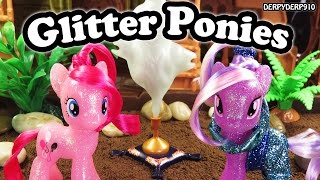 Monkey Business 6: My Little Pony Pinkie Pie & Wysteria Glitter Genies MLP Toy Review Parody Spoof @derpyderp910