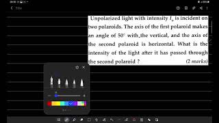 Wave optics-Polarisation-Unpolarized light with intensity I is incident on two polaroids. The axis o