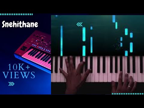 Snehithane Snehithane  Alaipayuthey 2000 piano cover by shameer