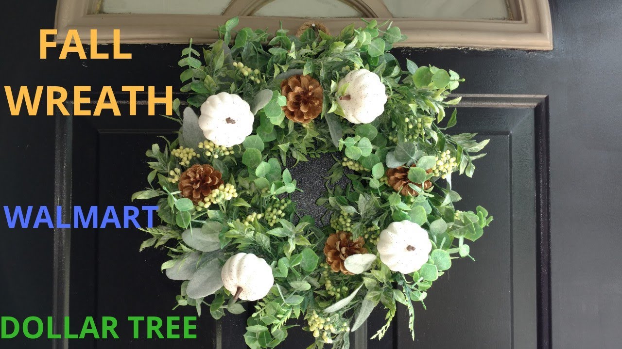 Diy fall wreath / diy Dollar tree wreath / diy fall decor YouTube