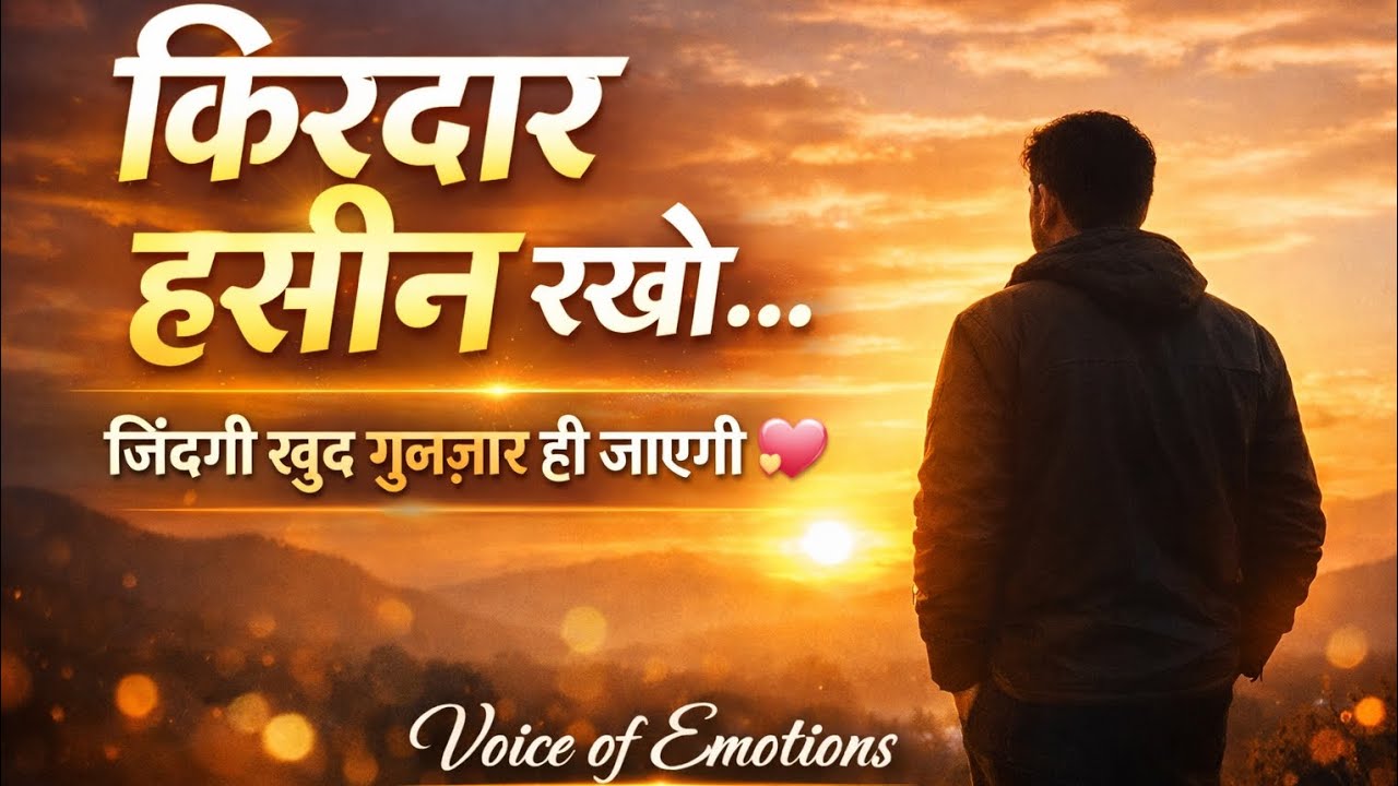 किरदार हसीन बनाओ, जिंदगी गुलजार हो जाएगी | Heart Touching Emotional Poetry | Sachin Emotional