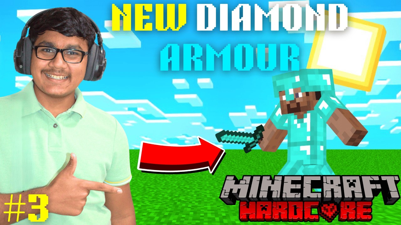 I MADE A BRAND NEW DIAMOND ARMOUR IN MINECRAFT HARDCORE SERIES EP 3 ...
