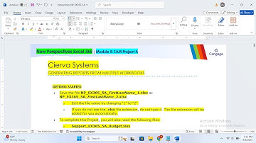New Perspectives Excel 365  Module 5 SAM Project A Cierva Systems | NP_EX365_5A