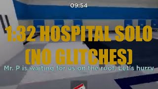 (New Pb!) | Roblox Piggy Solo Hospital Speedrun [1:32] (No Glitches)