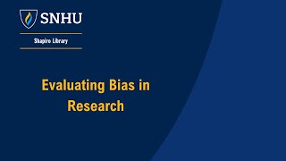 Evaluating Bias in Research