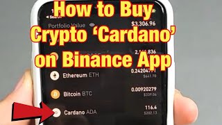 How to Buy Crypto 'Cardano' on Binance App