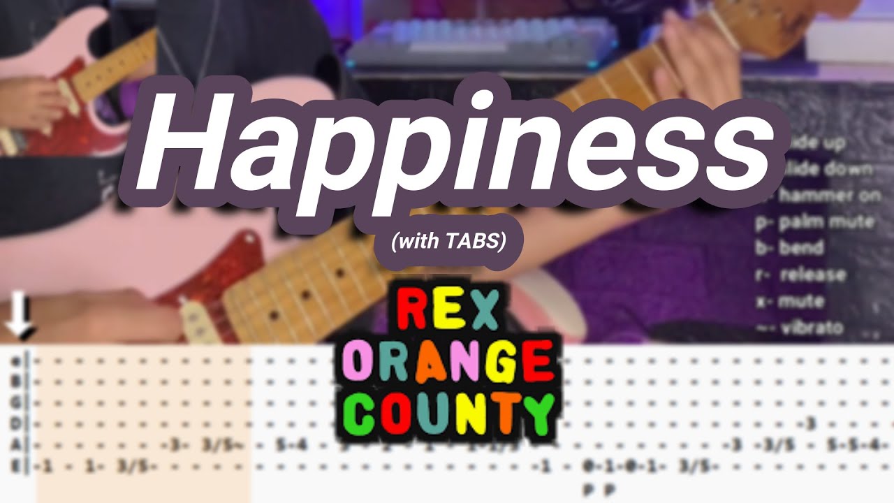 Happiness |©Rex Orange County |【Guitar Cover】with TABS - YouTube