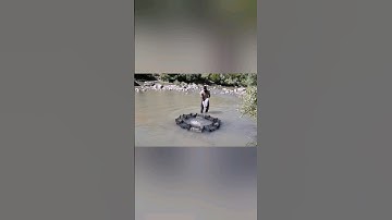 fishing with plastic crate @rampewild.  #fishing #trap