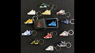 AJ Air Jordan 4 Retro Travis Scott Cactus Jack sneaker keychain 3D mini shoe with box wholesale
