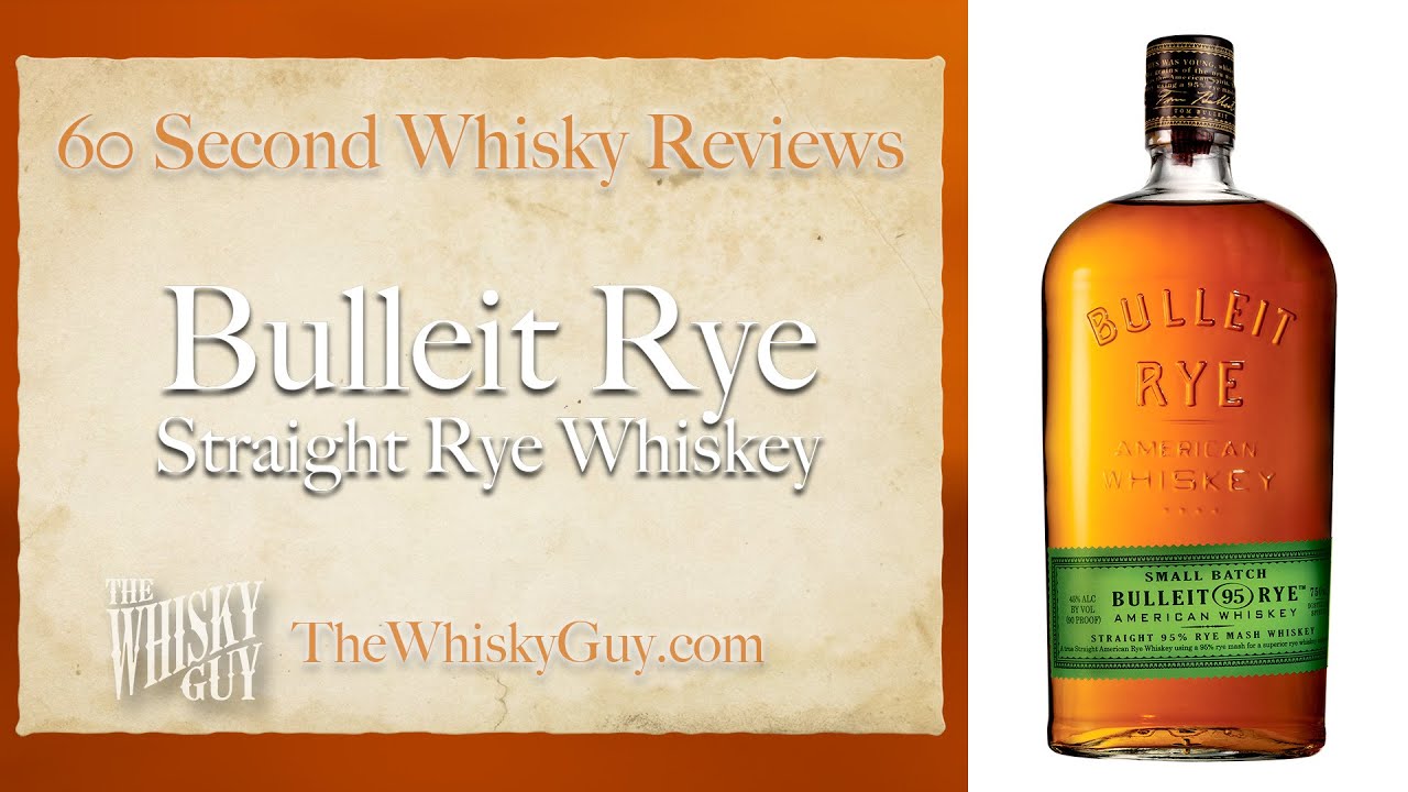 Bulleit Rye 60 Second Whisky Review 076 YouTube