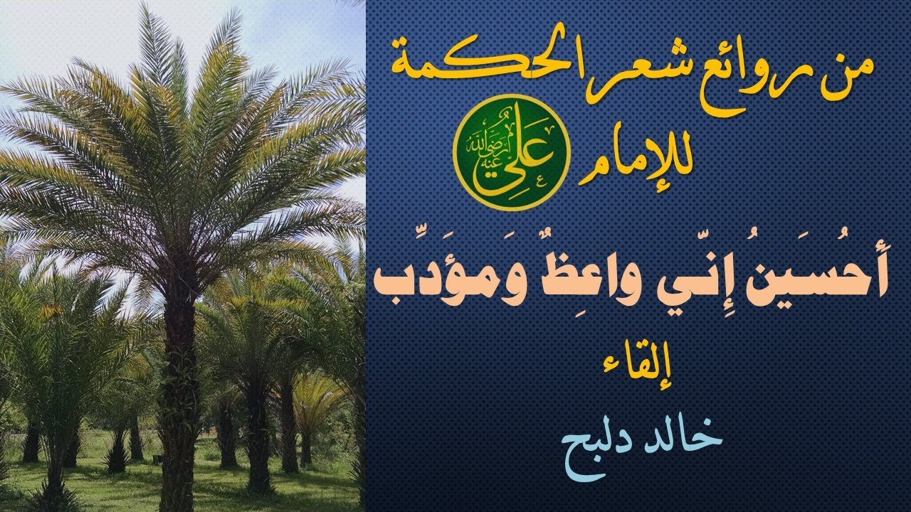 أَحُسَينُ إِنّي واعِظٌ وَمؤَدِّب I من روائع شعر الامام علي بن ابي طالب I بصوت خالد دلبح