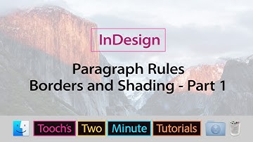 InDesign - Paragraph Rules Borders Shading - part 1