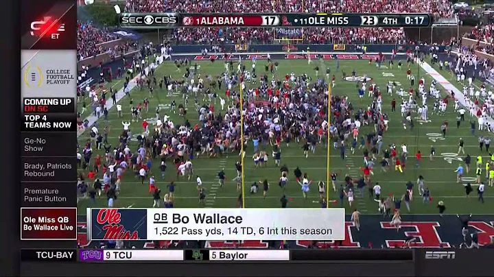 Ole Miss QB Bo Wallace on SportsCenter after Bama ...
