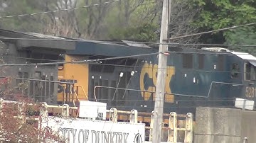 CSX Intermodal Train Over A Bridge