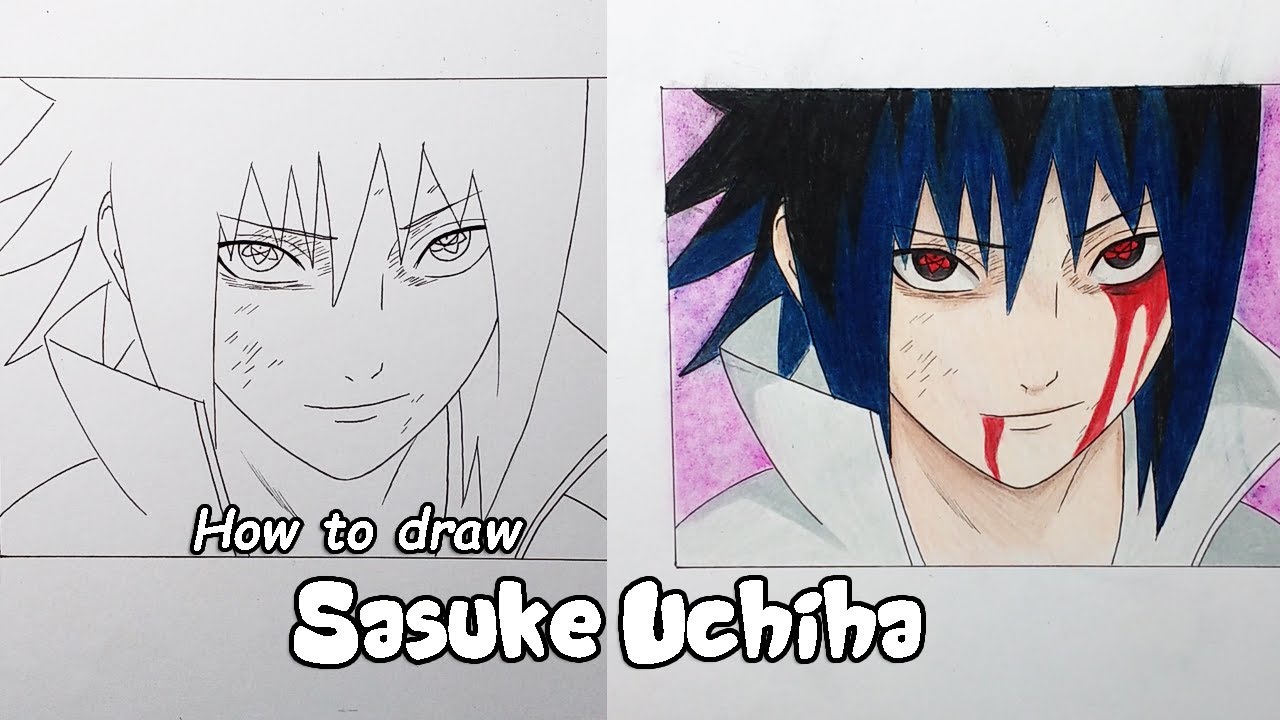 Como dibujar a Sasuke Uchiha  How to draw Sasuke Uchiha  YouTube