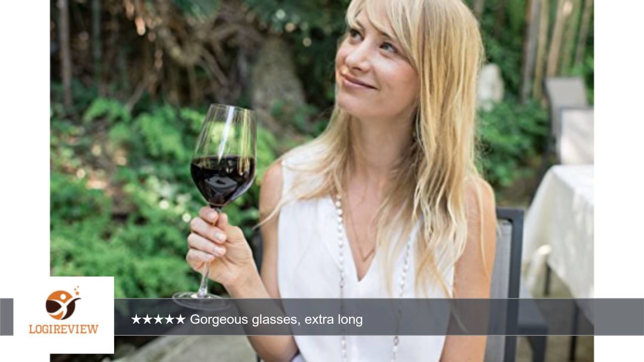 Best Red Wine Glass Pair by Bella Vino - Beautifully Designed Short Stem Wine Glasses - Made from