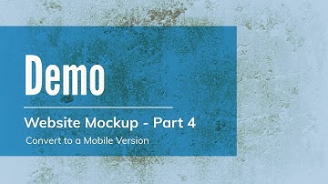 Photoshop Demo - Website Mockup, Part 4