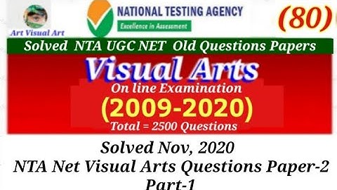 NTA UGC NET Visual Art Solved Nov,2020 Online Questions Paper-2 Part-1