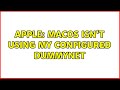 Apple macos isnt using my configured dummynet