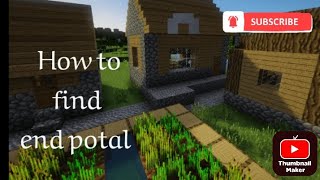 How to find end potal in minecraft viral video😎😎😎🤯