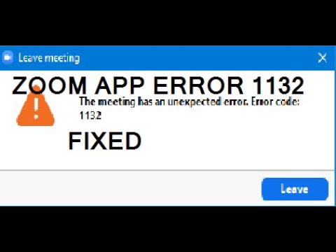 Zoom App Error 1132 Solved