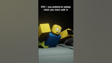 pov you pretend to asleep when you mom walk in💀  #RobloxAnimation #shorts #short #memes #roblox