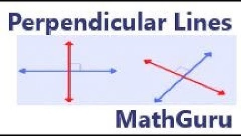 How to Identify Perpendicular Lines