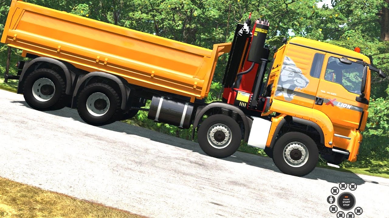 BeamNG Drive - 8x8 MAN TGS 41.500 Dump Truck on the Jungle Rock Island Part 1