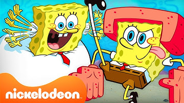 SpongeBob heeft talent! | 30 minuten van zijn beste skills en verrassingen | Nickelodeon Nederlands
