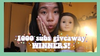 1000 SUBSCRIBERS GIVEAWAY WINNERS!
