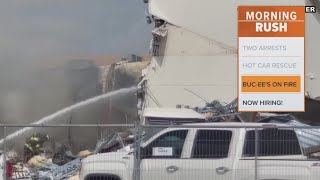 Fire burns former Buc-ee's building in Luling