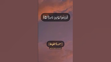 سورة القيامة الآية ٢٠ الى ٣٠ بصوت الشيخ محمد صديق المنشاوي