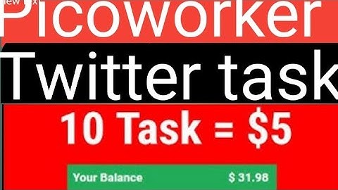How to earn money online from twitter task in picoworker (follow and likes)