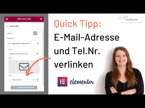 Elementor: E-Mail-Adresse und Telefonnummer verlinken | Quick Tipp