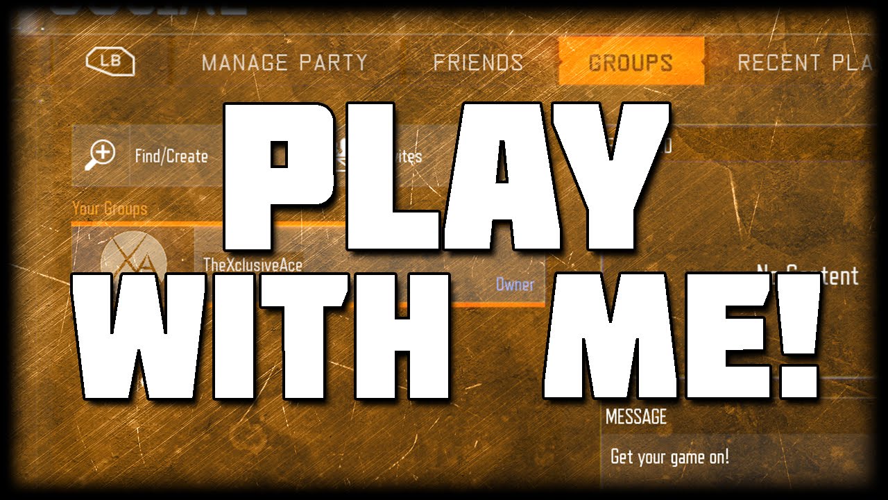 How to Play With Me Using the New BO3 Group Feature!