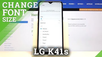 Customize Font - Font Size Settings on LG K41s