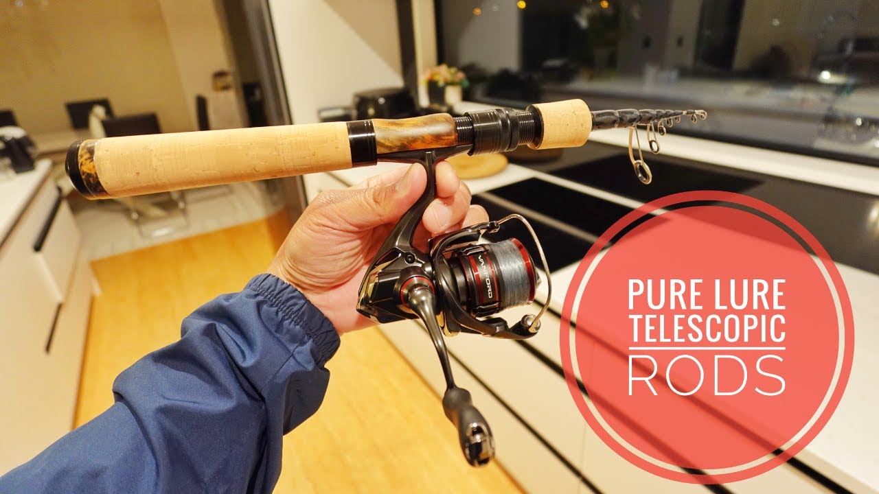 คันเบ็ดสไลด์ คันเบ็ดพกพา คันเสาอากาศ ยืดหดได้ Telescopic Rods Purelure