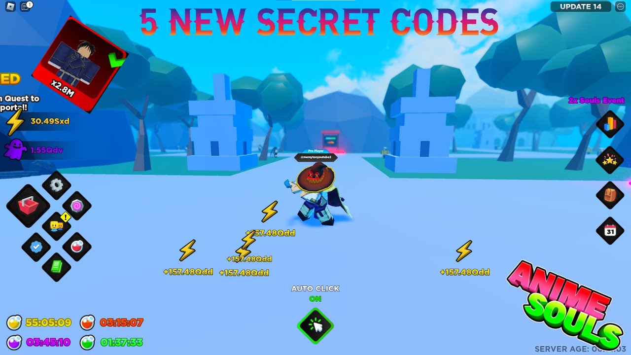 Anime Souls Simulator Update 6 - New 5 Secret Codes  All Codes Anime Souls  Simulator Roblox Game 