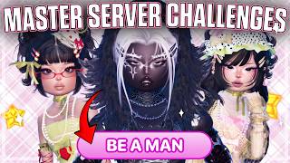 Forcing MASTER SERVERS To Do INSANE CHALLENGES In DRESS TO IMPRESS!! (Roblox)