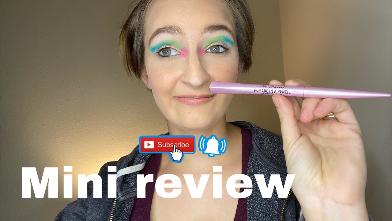 Too Faced pomade in a pencil brow pencil review