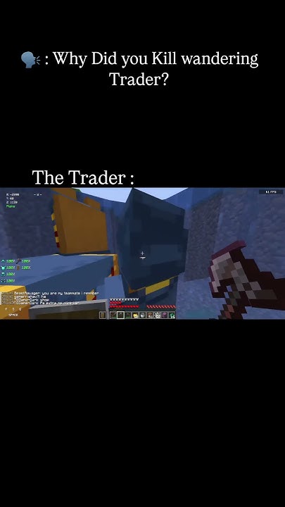 I am cooked #minecraft #wanderingtrader #player #avhn - YouTube