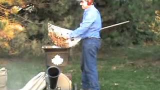 Wood Chipper Leaf Shredder Shredding Pine Cones and Pine Needles