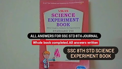 ssc 8th std science practical book answers